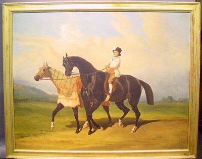 Lot 18 - Manner of Alfred de Dreux GROOM LEADING TWO...
