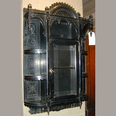 Lot 159 - Eastlake Ebonized Hanging Cabinet