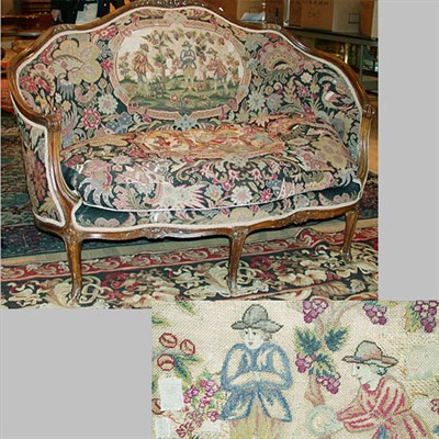 Lot 408 - Louis XV Style Carved Beechwood Canape The...