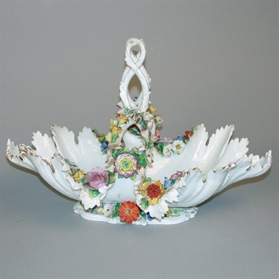 Lot 418 - Meissen Porcelain Bowl Of leaf form, with...