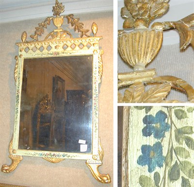 Lot 423 - Italian Neoclassical Gilt and Painted Mirror...