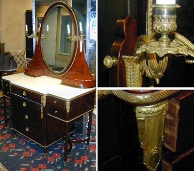 Lot 348 - Louis XVI Style Gilt-Bronze Mounted Marble Top...