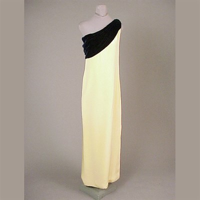 Lot 200 - Givenchy Butter Yellow One-Shoulder Gown...