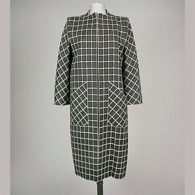 Lot 189 - Pauline Trigere Wool Plaid Ensemble American,...