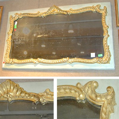 Lot 310A - Louis XV Style Painted and Parcel Gilt Mirror