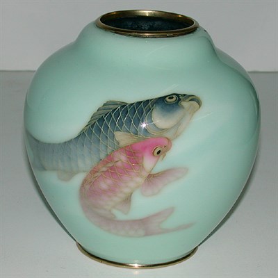 Lot 347 - Japanese Cloisonne Vase Of ovoid form,...