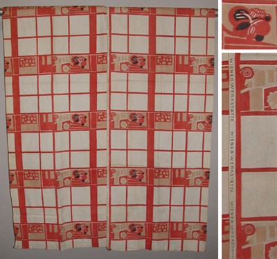 Lot 567 - Two Wiener Werkstatte Printed Cotton Panels...