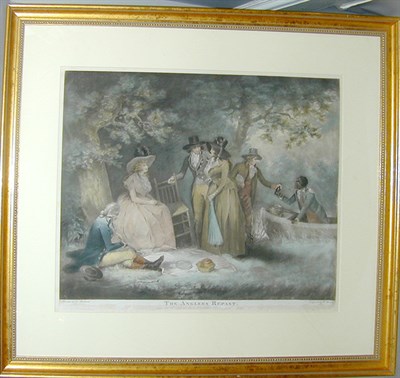 Lot 52 - After George Morland THE ANGLER'S REPAST...