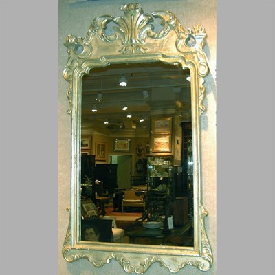 Lot 240 - Pair of Rococo Style Silvered and Parcel Gilt...