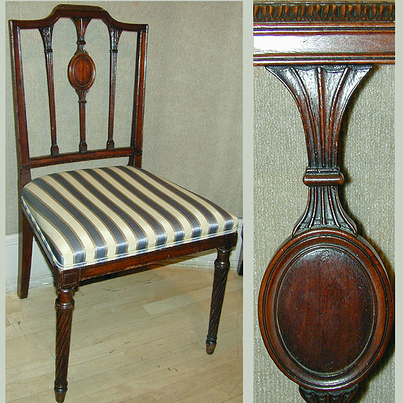 Lot 427 - Pair of George III Style Upholstered Mahogany...