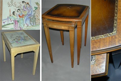 Lot 84 - Two Georgian Style Leather Inset Walnut Low...