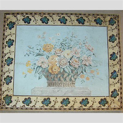 Lot 85 - Neoclassical Style Mounted Wallpaper Panel
