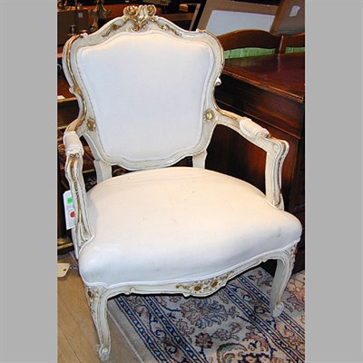 Lot 272 - Pair of Italian Rococo Style Painted and...