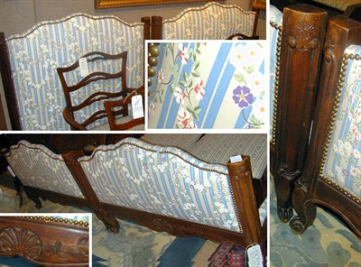 Lot 100 - Pair of Provincial Louis XV Style Upholstered...
