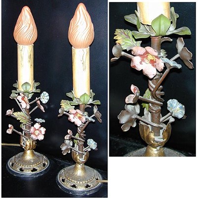 Lot 102 - Pair of Italian Rococo Style Gilt and...