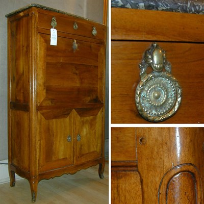Lot 124 - Provincial Louis XV Marble Top Fruitwood...