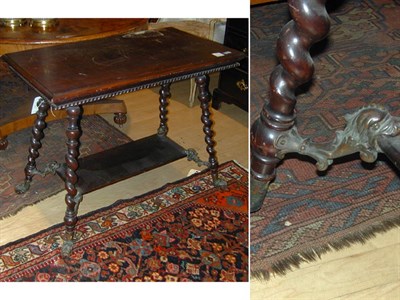 Lot 150 - Victorian Patinated-Metal and Mahogany Side Table