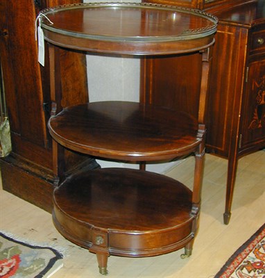 Lot 152 - Louis XVI Style Mahogany Three-Tier Dessert Cart