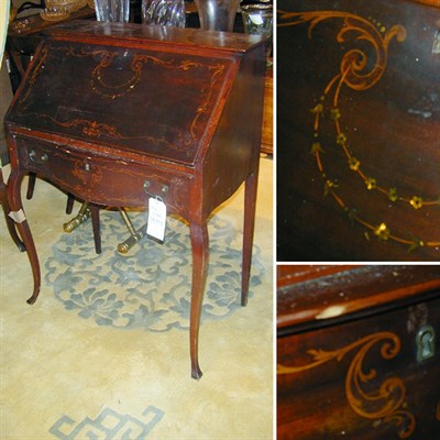 Lot 167 - Edwardian Marquetry and Mother-of-Pearl Inlaid...