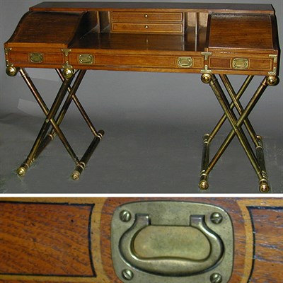 Lot 169 - Georgian Style Walnut Campaign Desk