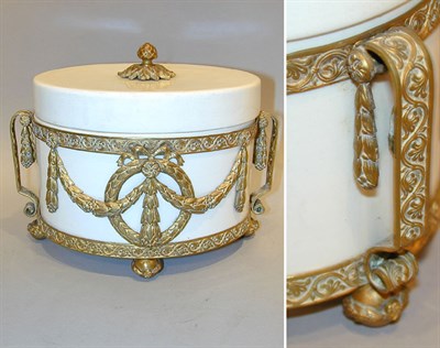 Lot 190 - Continental Gilt-Metal Mounted Porcelain...