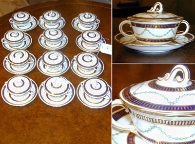 Lot 205 - Set of Twelve Royal Crown Derby Gilt Decorated...