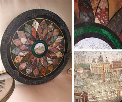 Lot 414 - Italian Micromosaic and Pietra Dura Table Top...