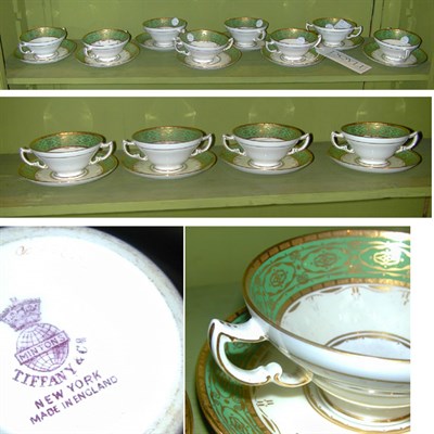 Lot 219 - Set of Twelve Mintons Porcelain Bouillon Cups...