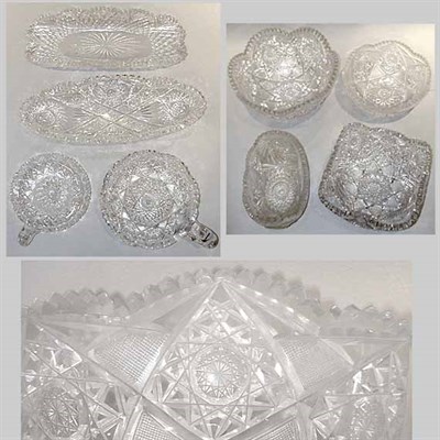 Lot 231 - Group of Eight Colorless Cut Glass Articles