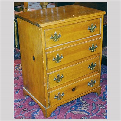 Lot 255 - Georgian Style Pine Diminutive Chest of Drawers