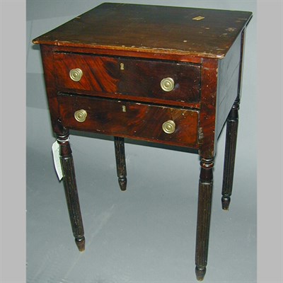 Lot 261 - Federal Maple and Mahogany Side Table