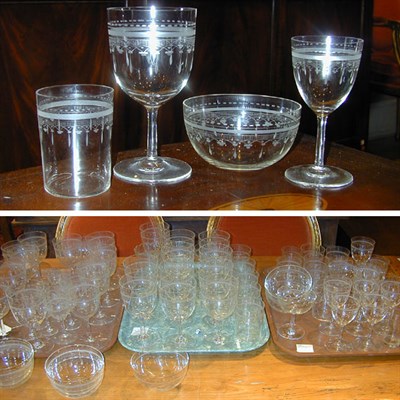 Lot 257 - Group of Colorless Cut Glass Barware...