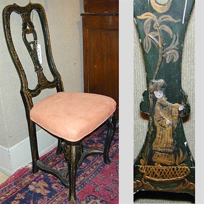 Lot 273 - Set of Four Italian Rococo Style Black...