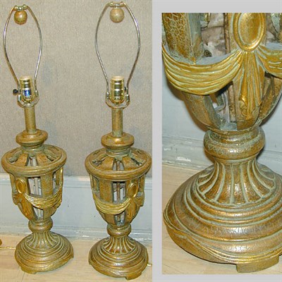 Lot 276 - Pair of Neoclassical Style Gilt Decorated...