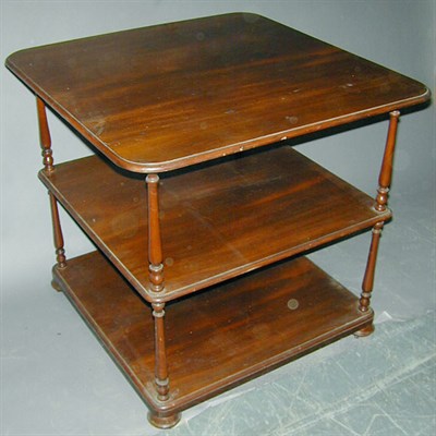 Lot 280 - Georgian Style Mahogany Three-Tier Side Table