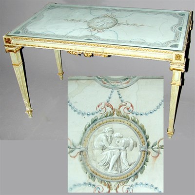 Lot 281 - Neoclassical Style Painted and Parcel Gilt...