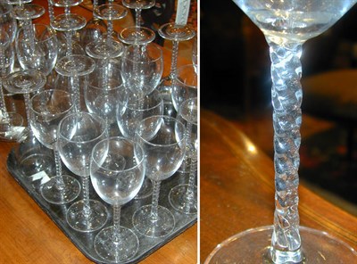 Lot 285 - Set of Colorless Glass Stemware Approximately...