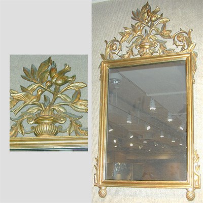 Lot 347 - Louis XVI Style Gilt Carved Wood Mirror