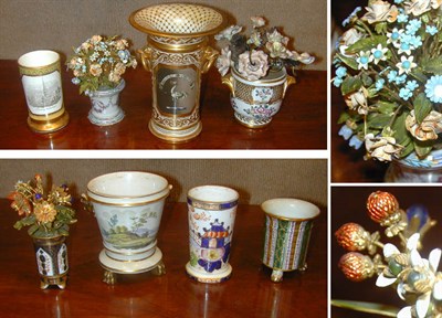 Lot 355 - Group of Seven English Gilt Decorated...