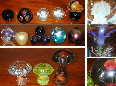 Lot 359 - Miscellaneous Group of Art Glass Paperweights...