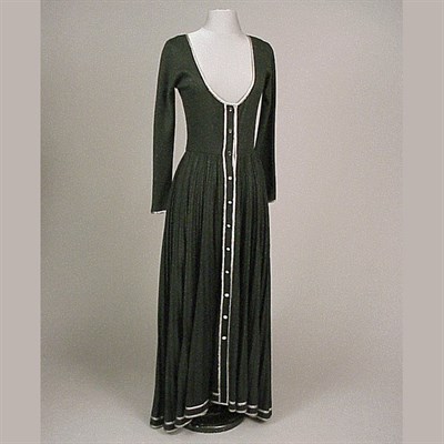 Lot 207 - Geoffrey Beene Mirrored Button Evening Dress...