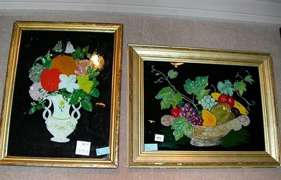 Lot 369 - Two Framed Eglomise Still Lifes