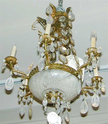 Lot 381 - Empire Style Gilt-Metal and Cut Glass...