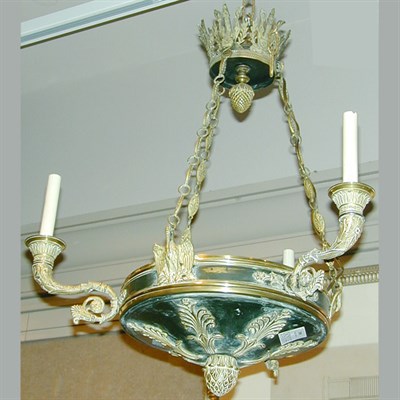 Lot 390 - Empire Style Gilt and Patinated-Metal...