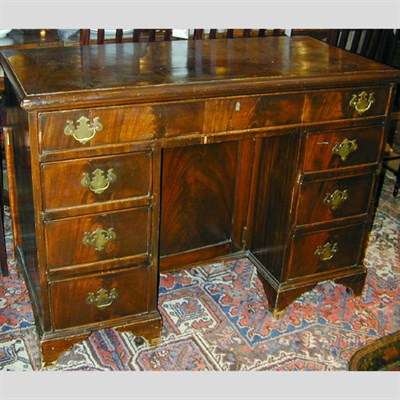 Lot 724 - George III Style Mahogany Kneehole Desk