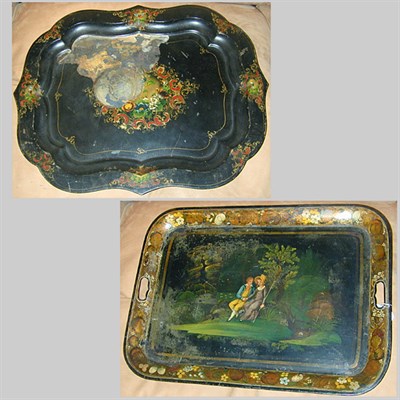Lot 429 - Two Tole Painted Trays
