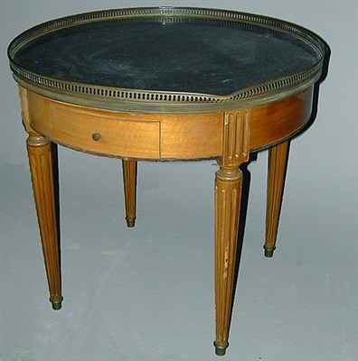 Lot 291 - Louis XVI Style Marble Top Bouillotte Table