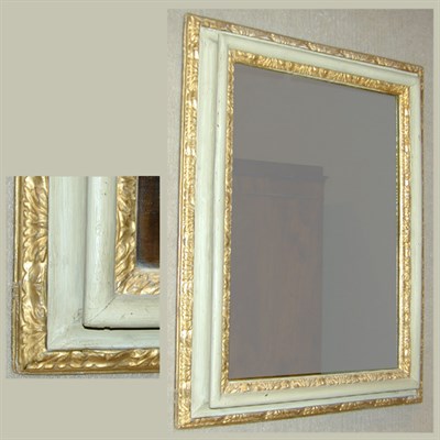 Lot 465 - Louis XVI Style Painted and Parcel Gilt Mirror