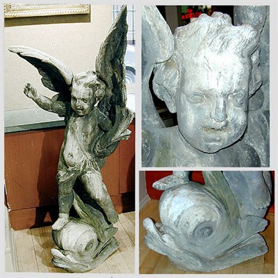 Lot 470 - Cast Lead Figural Fountain