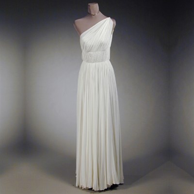 Lot 148 - Madame Gres White Draped Evening Gown French,...